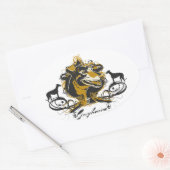 Kunstmatig ontwerp van het Hondenras van de Stedel Ovale Sticker (Envelop)