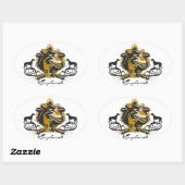 Kunstmatig ontwerp van het Hondenras van de Stedel Ovale Sticker (Vel)