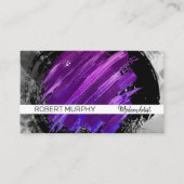 Kunstmatig Paars geborsteld | Penseel Visitekaartje (Voorkant)