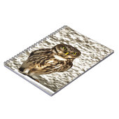 Kunstmatig portret van Small Brown Barn Owl Notitieboek (Linkerzijde)