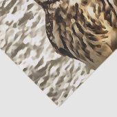 Kunstmatig portret van Small Brown Barn Owl Tissuepapier (Detail)