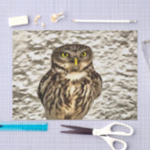 Kunstmatig portret van Small Brown Barn Owl Tissuepapier (Craft)