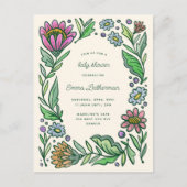 Kunstmatig Scandinavisch Baby shower Briefkaart (Voorkant)