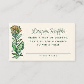Kunstmatig Scandinavisch Baby shower Diaper Raffle Informatiekaartje (Voorkant)