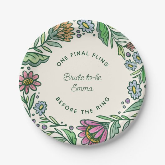 Kunstmatig Scandinavisch Vrijgezellenfeest Cl Papieren Bordje (Voorkant)