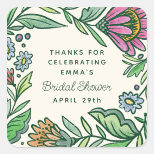 Kunstmatig Scandinavisch Vrijgezellenfeest Vierkante Sticker