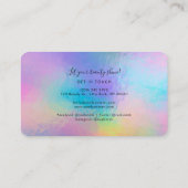 Kunstmatig script maken Modern Faux Holographic Visitekaartje (Achterkant)