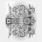 Kunstmatig tribaal ontwerp fleece deken (Voorkant)