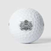 Kunstmatig tribaal ontwerp golfballen (Voorkant)