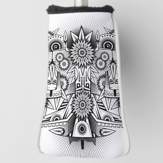 Kunstmatig tribaal ontwerp golfheadcover (Draai 90)