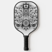 Kunstmatig tribaal ontwerp pickleball paddle (Voorkant)