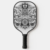Kunstmatig tribaal ontwerp pickleball paddle (Achterkant)