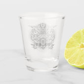Kunstmatig tribaal ontwerp shot glas (Achterkant)