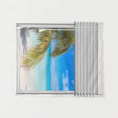 Kunstmatig venster van het Uitzicht van de band me Wandkleed (Voorkant (horizontaal))