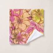 Kunstmatig Victoriaans Roze Tone Floral Pattern Bad Handdoek (Wasdoekje)