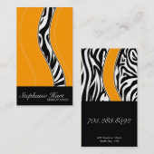 Kunstmatig Visitekaartje maken - Vette zebra afdru (Voorkant / Achterkant)