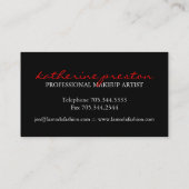 Kunstmatig Visitekaartje met rode spoelen (Achterkant)