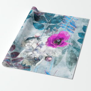kunstmatig  waterverf kleurrijke florale naadloze  cadeaupapier