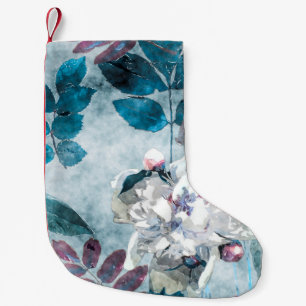 kunstmatig  waterverf kleurrijke florale naadloze  kleine kerstsok