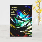 Kunstmatig Wenskaart voor kunstschilderen Kaart (Gele Bloem)