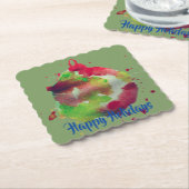 Kunstmatig wereldbol ornament, verf, waterverf kartonnen onderzetters (Gebogen)