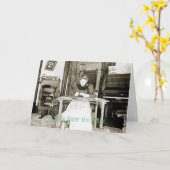 KUNSTMATIGE 1890-VROUWENFOTOGRAPH ARTISAN DRAWING KAART (Gele Bloem)