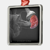 Kunstmatige 3d rendering van de milt metalen ornament (Links)