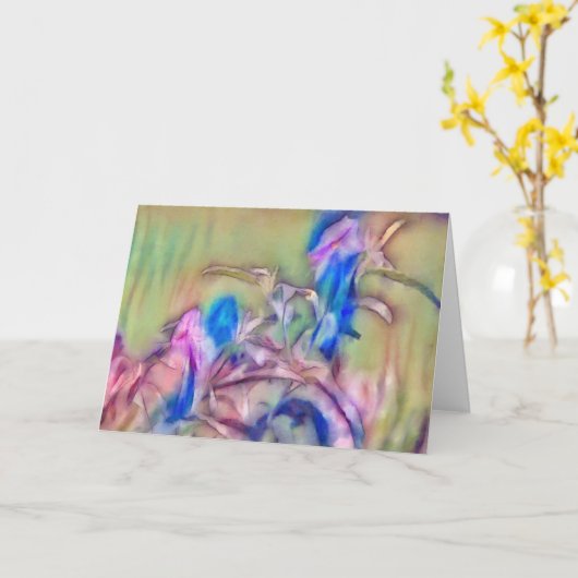 Kunstmatige Abstracte bloemen Art Note Kaart (Gele Bloem)