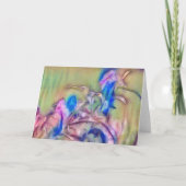 Kunstmatige Abstracte bloemen Art Note Kaart (Voorkant)