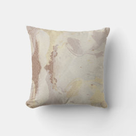 Kunstmatige Abstracte Creamy Ivory & Copper Kussen