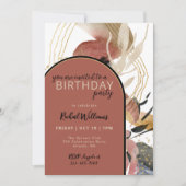 Kunstmatige Abstracte moderne, stijlvolle verjaard Kaart (Voorkant)