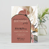 Kunstmatige Abstracte moderne, stijlvolle verjaard Kaart (Staand voorkant)