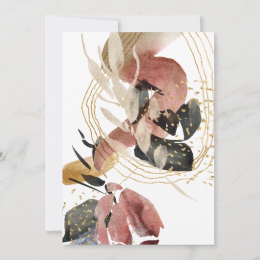 Kunstmatige Abstracte moderne, stijlvolle verjaard Kaart (Achterkant)