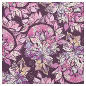 Kunstmatige Abstracte roze Paarse handtekeningen Stof (Swatch)