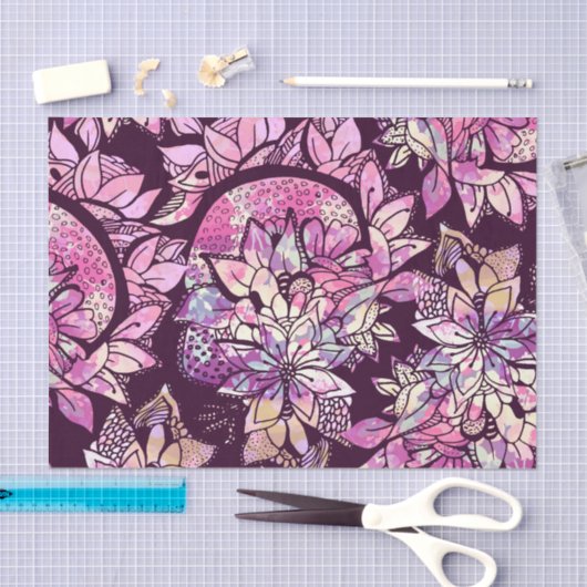 Kunstmatige Abstracte roze Paarse handtekeningen Tissuepapier (Craft)