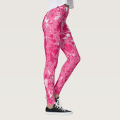 Kunstmatige Abstracte roze Waterverf Spletters ver Leggings (Rechts)