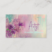 Kunstmatige Abstracte verf Waterverf artiest Visitekaartje (Voorkant)