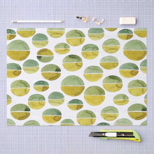 Kunstmatige Abstracte vormen Waterverf schilderen  Tissuepapier (Craft)