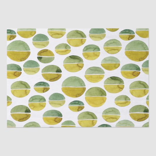 Kunstmatige Abstracte vormen Waterverf schilderen Tissuepapier (Voorkant)