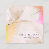 Kunstmatige Abstracte Waterverf Art Square Vierkante Visitekaartje (Voorkant)