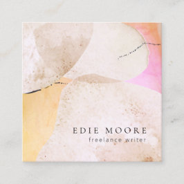 Kunstmatige Abstracte Waterverf Art Square Vierkante Visitekaartje