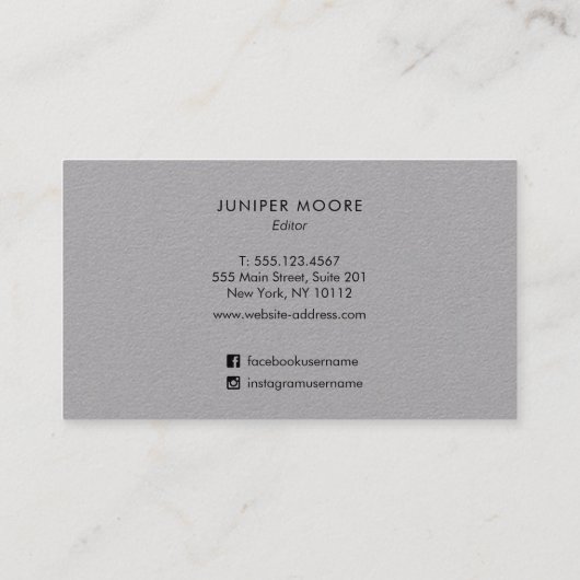 Kunstmatige Abstracte Waterverf Visitekaartje (Achterkant)