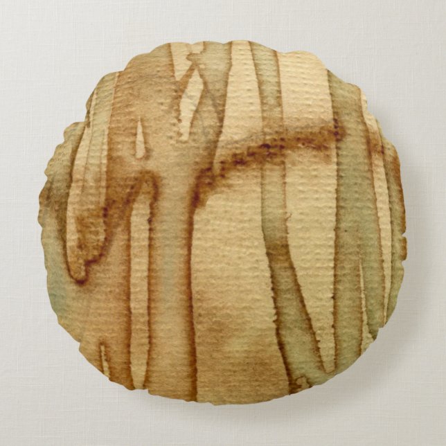 Kunstmatige achtergrond waterverf 2 rond kussen (Voorkant)