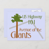 Kunstmatige Afbeelding Avenue des Giants Briefkaar Briefkaart (Voorkant / Achterkant)