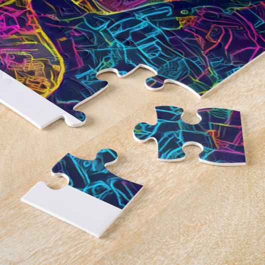 Kunstmatige Alien ontworpen puzzel #002 Legpuzzel (Zijkant)