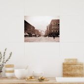 Kunstmatige antiek foto High Street Columbus OH Poster (Keuken)