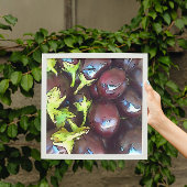 Kunstmatige Aubergines Black Outline Art Canvas Afdruk