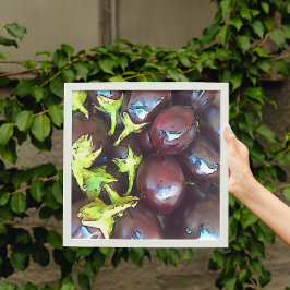 Kunstmatige Aubergines Black Outline Art Canvas Afdruk