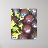 Kunstmatige Aubergines Black Outline Art Canvas Afdruk (Voorkant)