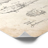 Kunstmatige Bait Patent - Oude look Poster (Hoek)